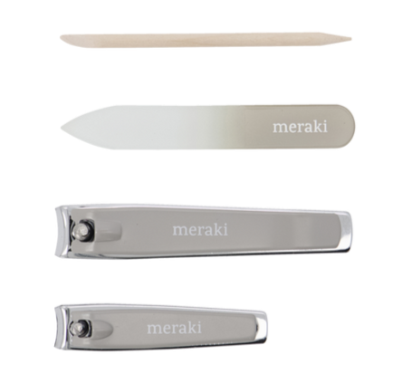 Meraki Neglekit med Klipper og Neglefil - Grå