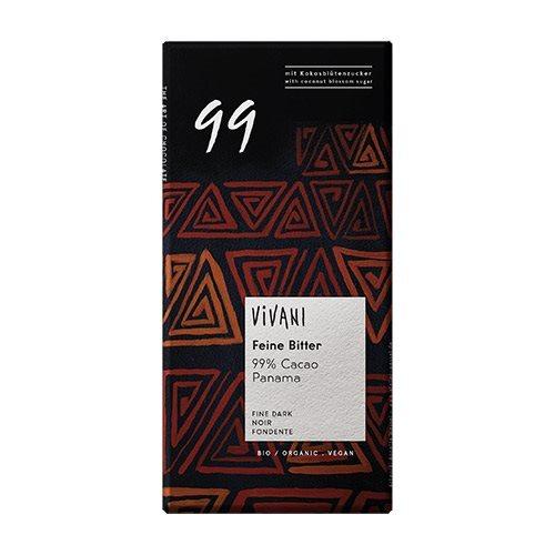 Vivani 99% Mørk Chokolade 80g - Økologisk Delikatesse