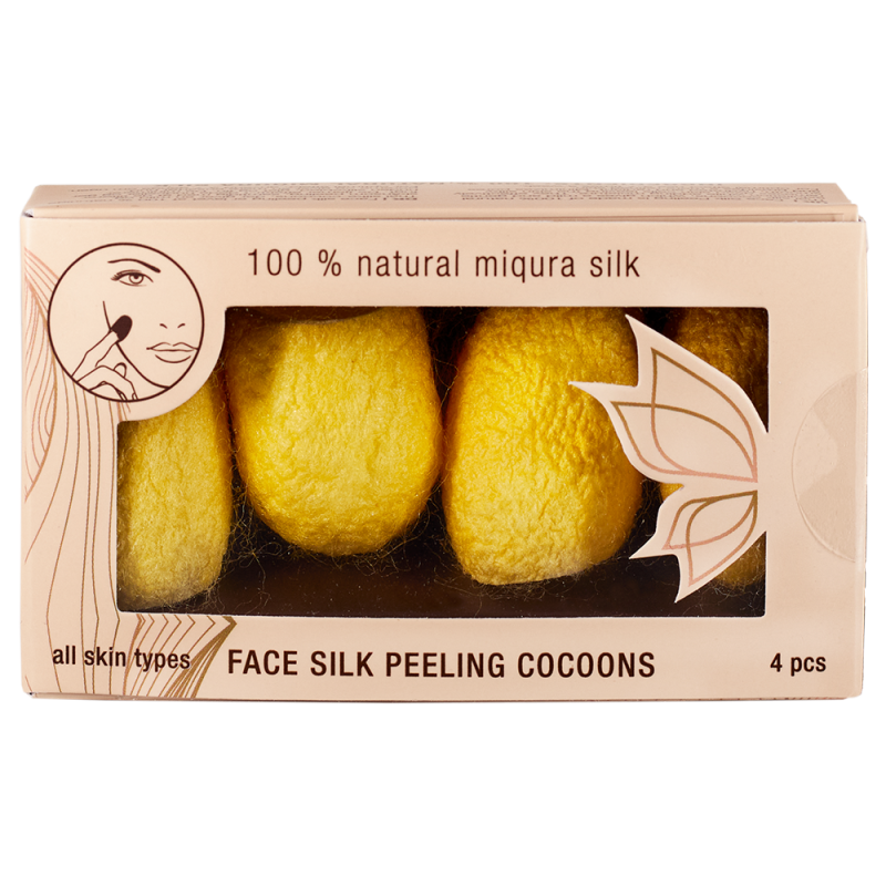 Miqura Silke Peeling Kokoner - 4 Stk til Hudpleje