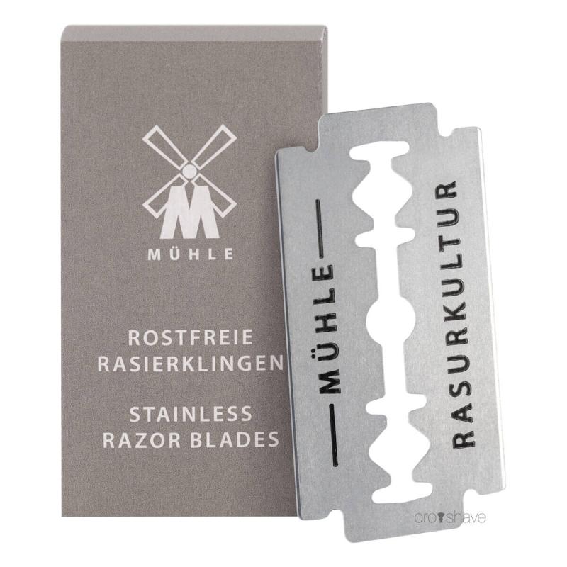 Mühle Barberblade i Rustfrit Stål - 10 Stk Premium Kvalitet