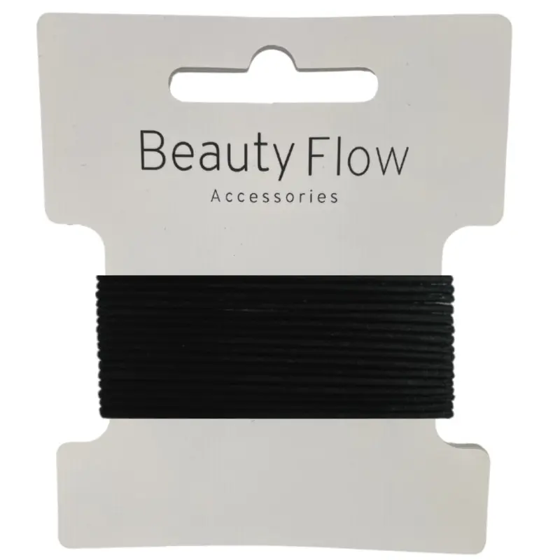 Beauty Flow Basis Hårelastikker - 15 Stk. Sort