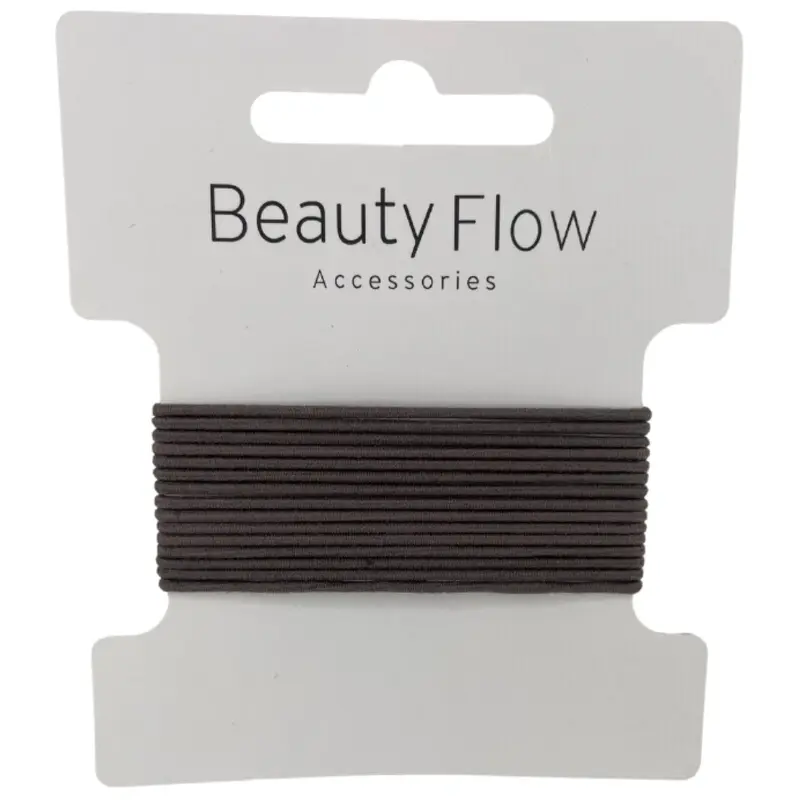 Beauty Flow Basic Hårelastikker 15 Stk - Brownie