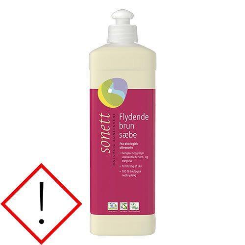 Sonett Flydende Brun Sæbe 500 Ml - Økologisk Rengøring