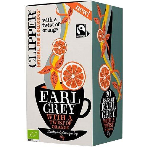 Clipper Earl Grey Te med Appelsin - Økologisk Te 20br