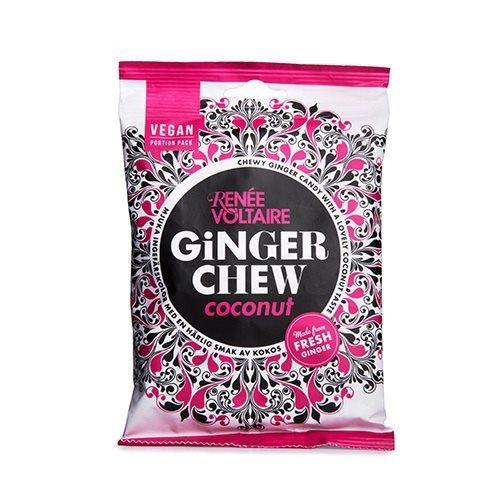 Ingefær Chews med Kokos - 120 Gram, Glutenfri & Vegansk