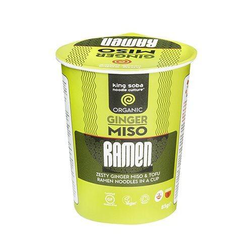 King Soba Ingefær Miso Ramen Instant Kop 85g - Hurtig Snack