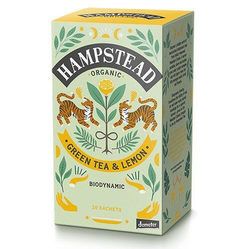 Hampstead Økologisk Grøn Te med Citron - 20 Breve