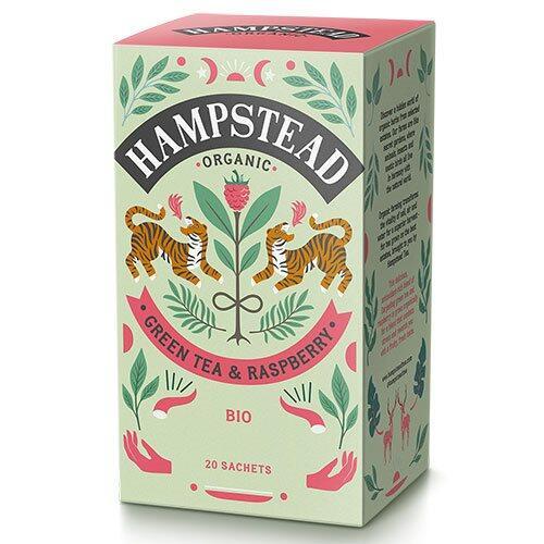 Hampstead Økologisk Grøn Te med Hindbær - 20 Breve