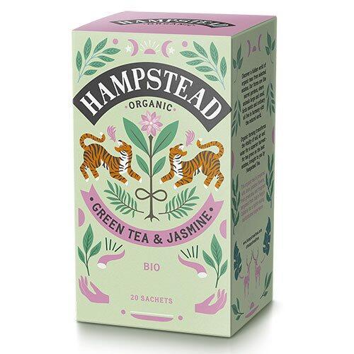 Hampstead Økologisk Grøn Te med Jasmin - 20 Breve