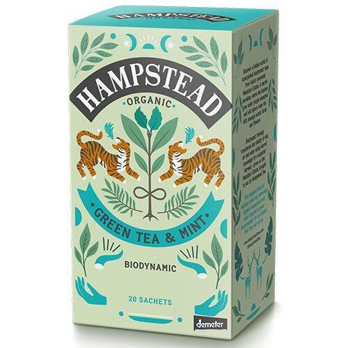 Hampstead Økologisk Grøn Te med Mynte - 20 Breve