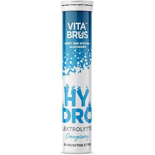 Hydro Elektrolytter Brusetabletter med Orangesmag - 20 stk.