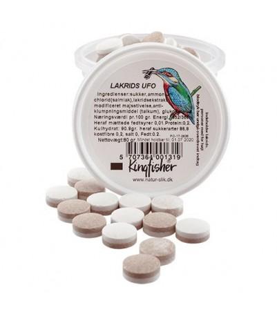 Kingfischer Vegan Lakrids Ufo 75g – Smagfuld godbid!