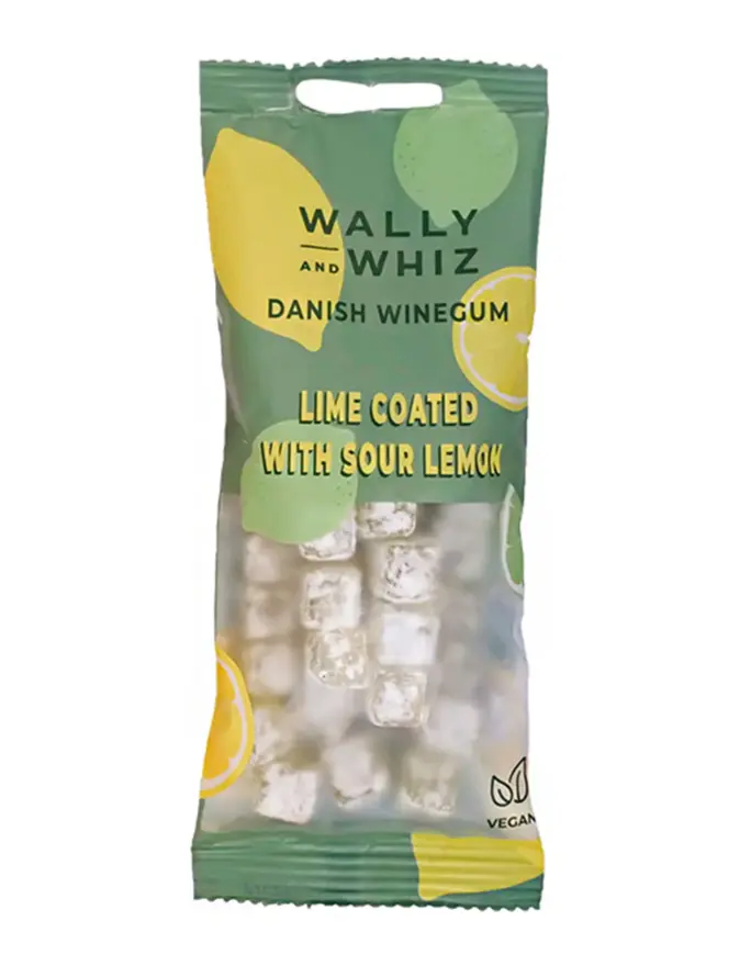 Wally & Whiz Vingummi Lime Citron 57g - Frisk Citrussmag!