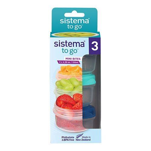 Sistema Mini Bites To Go 3x130ml - Smart Opbevaring på Farten
