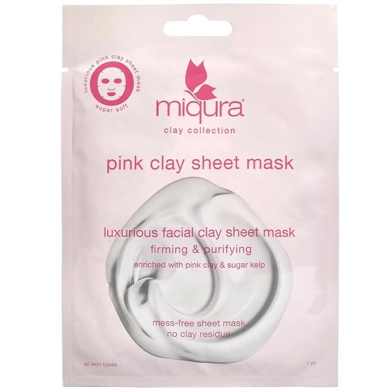 Miqura Pink Clay Ansigtsmaske - Rensende Lermaske