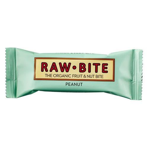 Rawbite Peanut Ø Nøddebar 50 G - Sund Snack til Dig!