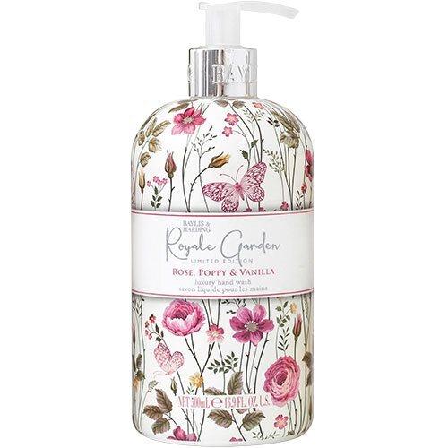 Luksuriøs håndsæbe med rose, valmue og vanilje 500 ml