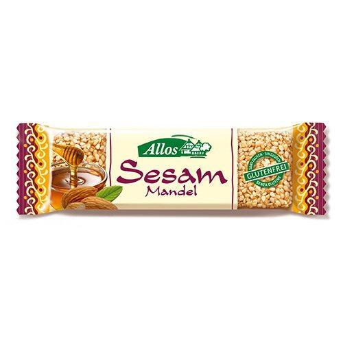 Økologisk Sesam Mandel Bar fra Allos - 30g Snack