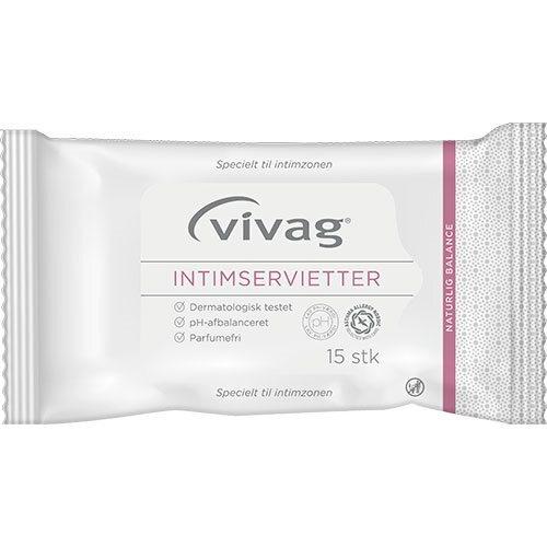 Vivag Intimservietter 15 stk - Skånsom intimpleje