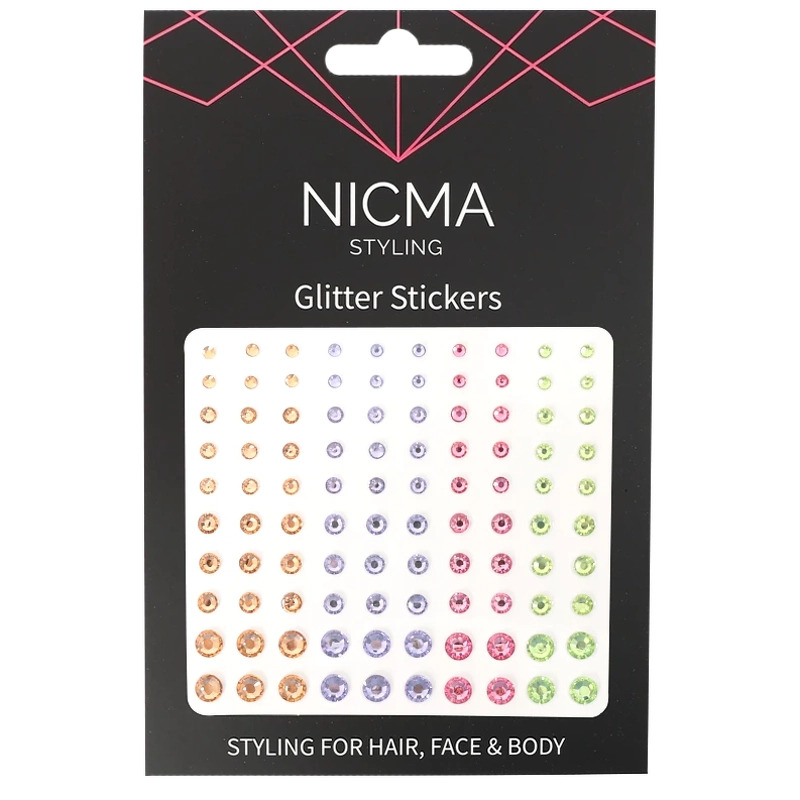 Nicma Styling Glitter Stickers   Rainbow