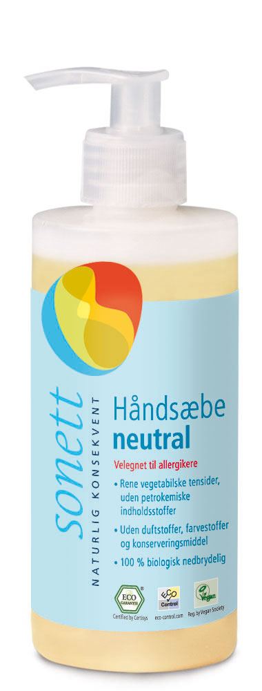 Sonett Håndsæbe Neutral Flydende 300 Ml