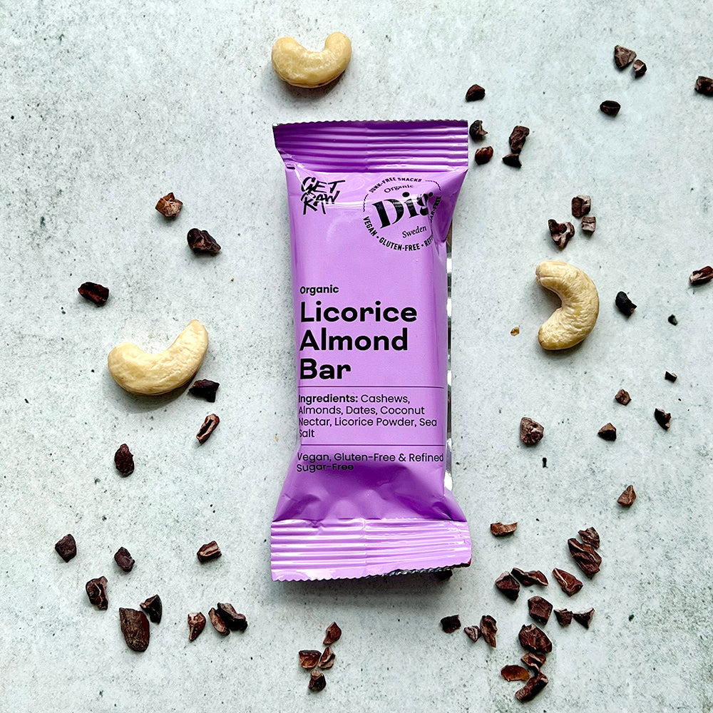 Get Raw Licorise Almond  øko  42 Gram