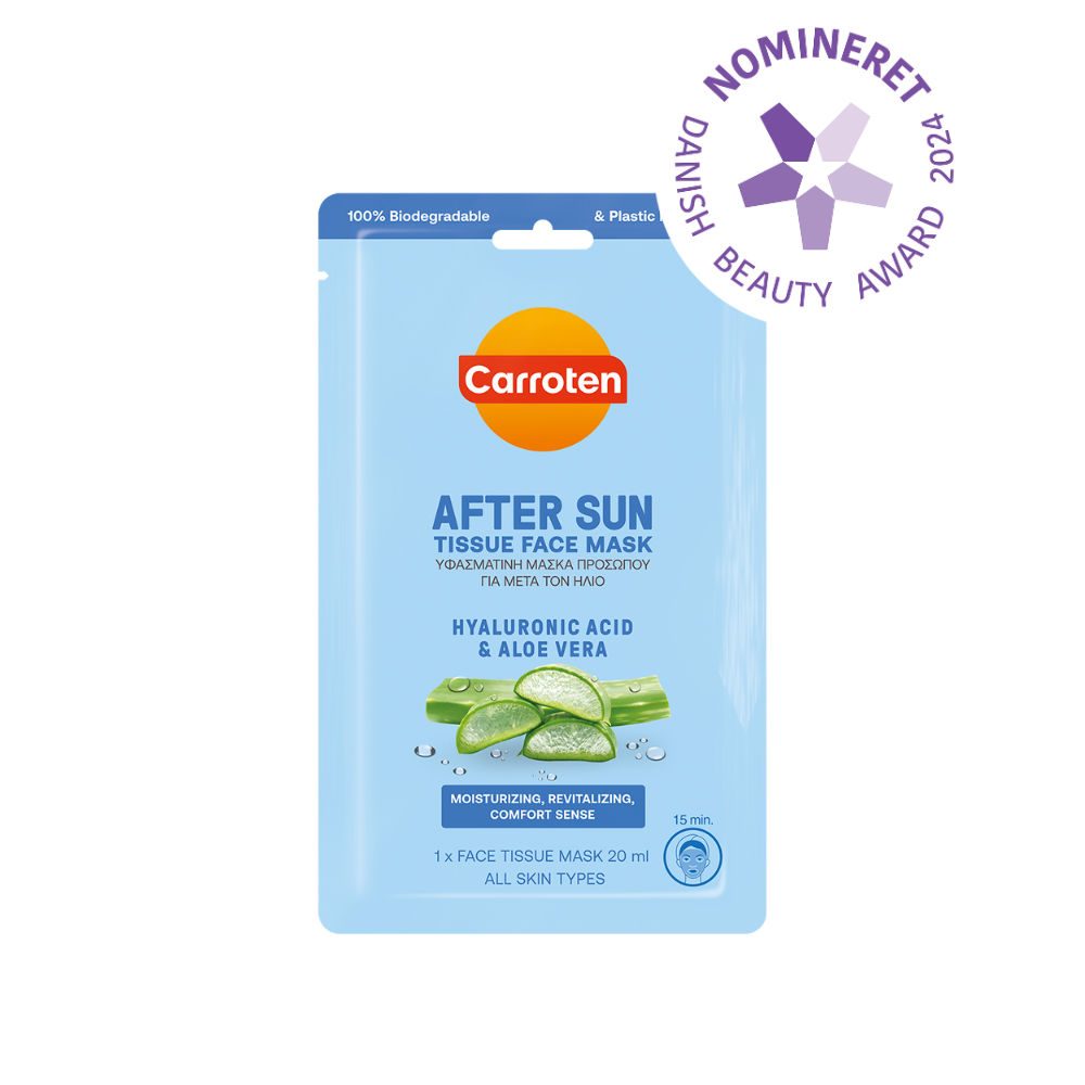 Carroten After Sun Tissue Face Mask   20 Ml   Hos Frisøren   Baronen